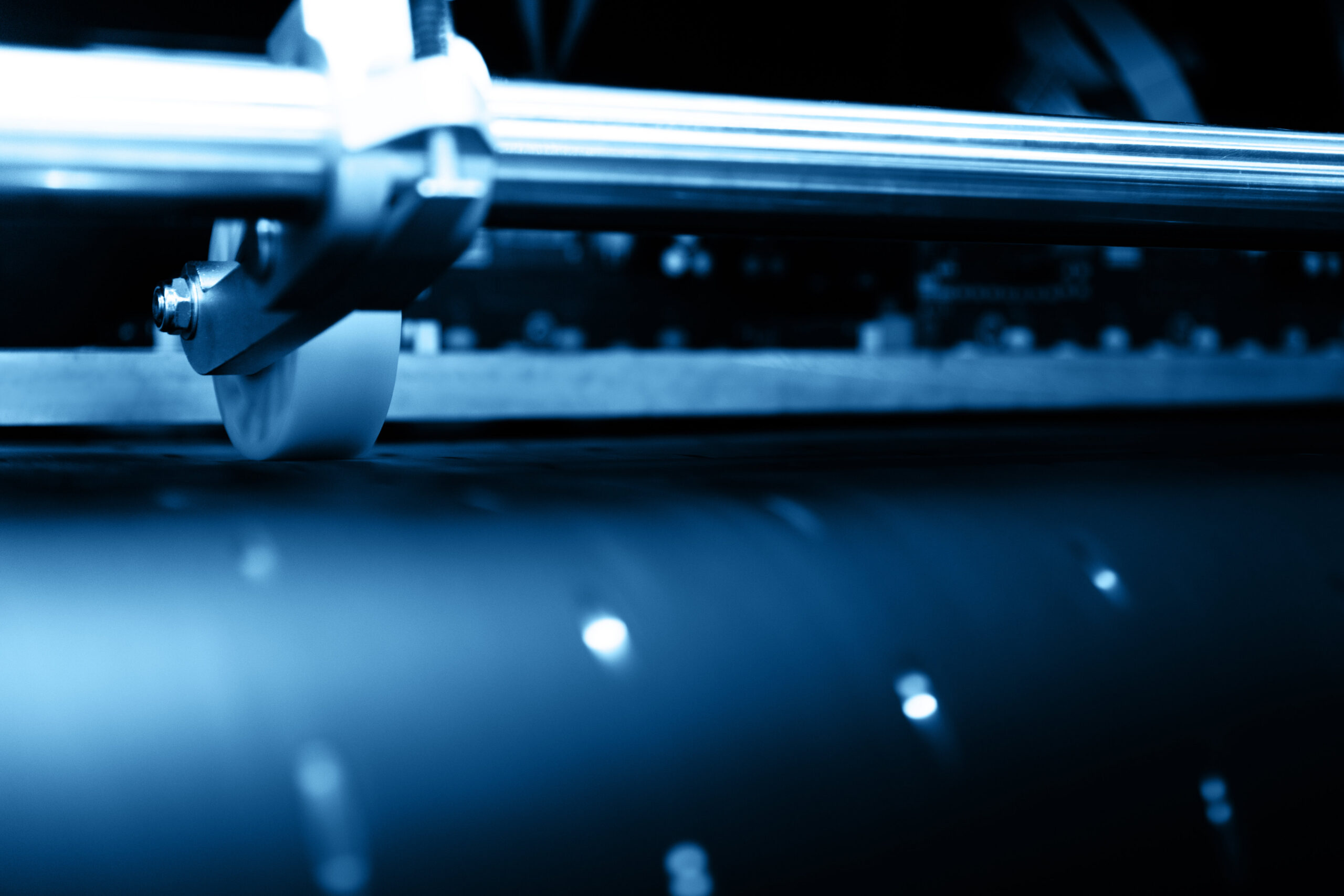 Detail of large printer ready to work